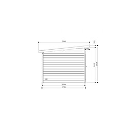 Acheter Solid Abri jardin bois Venezia - 8.91 m² - 3.33 x 2.7 x 2.33 m - 28 mm