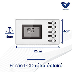 Chauffage sèche-serviette électrique 750W - inertie sèche - blanc - Voltman pas cher