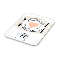 BEURER KS 19 Balance de cuisine Love - Blanc