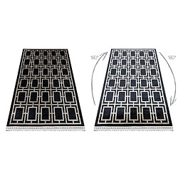 RUGSX Tapis AMOUR 53078B noir - Géométrique, lignes moderne, élégant 118x180 cm