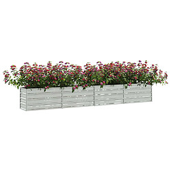 Avis Maison Chic Jardinière,Lit surélevé de jardin - Bac à fleurs - pot de fleur 320x40x45 cm Acier galvanisé Argenté -GKD93111