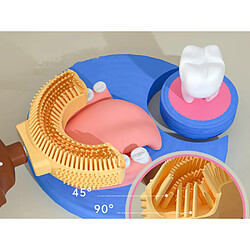 TechKidz Brosse à Dents U Silicone Médical pour Enfant Modèle Donuts Jaune