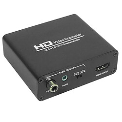 Acheter Wewoo HDV-339 Full HD HDMI vers noir DVI + Adaptateur Convertisseur Audio Numérique Coaxial / Analogique