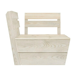 Acheter Vente-Unique Canapé palette à 3 places de jardin bois d'épicéa imprégné 02_0013288