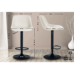 Non Lot de 2 tabourets de bar Loft simili cuir