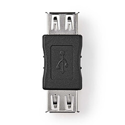 NEDIS Adaptateur USB 2.0 A Femelle - A Femelle Noir