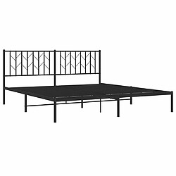 Acheter Maison Chic Cadre/structure de lit métal et tête de lit pour adulte - Lit Moderne Chambre noir 183x213 cm -MN95432