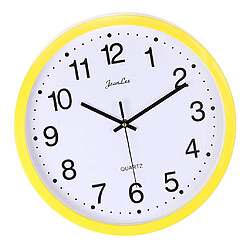 horloge murale muet chambre salon quartz montre numérique horloge jaune b