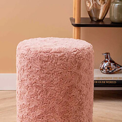 LEITMOTIV Pouf en tissu Tierno rose.