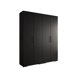 Abiks Meble Armoire Inova 3 À Portes Battantes 236,7/200/47 4 Portes (nero/nero)