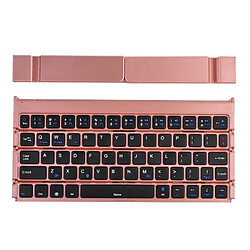 Wewoo GK808 Clavier Bluetooth V3.0 pliable ultra-mince, support intégré, compatible Android / iOS / Système Windows (Or rose)