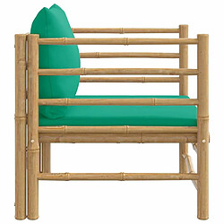 Acheter Maison Chic Canapé de jardin avec coussins | Canapé d'extérieur | Fauteuil Sofa terrasse vert bambou -MN68307