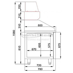 Table Pizza Réfrigérée 3 portes série 800 - Combisteel