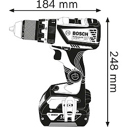 Perceuse a Percussion BOSCH PROFESSIONAL GSB 18V-60C GBA + 2 batteries 4,0Ah ProCore + GAL 18V-40 + L-BOXX