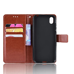 Acheter Wewoo Housse Coque Étui en cuir à rabat horizontal rétro Crazy Horse Texture pour Huawei Y5 2019avec support et fentes cartes et cadre photo marron