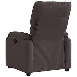 Maison Chic Fauteuil inclinable,Fauteuil luxe de relaxation Marron foncé Tissu -MN49955 pas cher