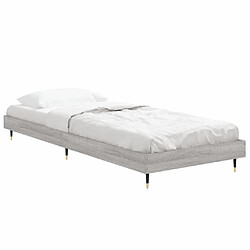 Avis vidaXL Cadre de lit sans matelas sonoma gris 75x190 cm