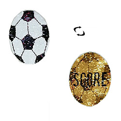 Diy brodé football coudre sur paillettes patch insigne tissu applique artisanat