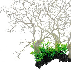 Acheter Plantes D'aquarium Ornement D'arbre De Corail Ornement De Décor Sous-marin 15x11 Pouces Blanc