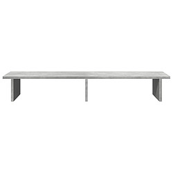 Avis vidaXL Support de moniteur gris béton 100x27x15 cm bois d'ingénierie