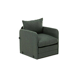 Hanah Home Fauteuil convertible en tissu Saga vert.