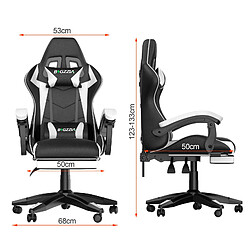 Acheter RATTANTREE Chaise de Gaming avec Repose-Pied, Chaise Gaming Racing, Dossier Inclinable à 155, Avec support lombaire, Fauteuil gamer Ergonomique, Siege Gaming avec Appui-tête, Noir Blanc