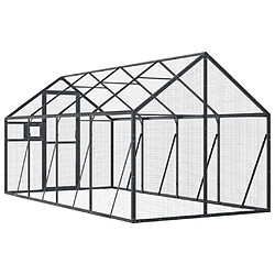 Acheter vidaXL Volière anthracite 1,79x4x1,85 m aluminium