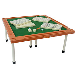 Mini Jeu De Société Portable De Voyage Mahjong Avec Table Pliable Bleu