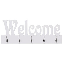 vidaXL Porte-manteau mural WELCOME Blanc 74x29,5 cm