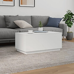 Acheter Maison Chic Table basse pour salon | Table à café avec lumières LED blanc 90x50x40 cm -GKD68500