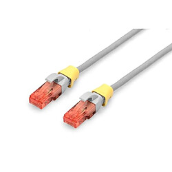 DIGITUS Clips de Couleur pour câbles Patch RJ45 - Organisation par Couleur des câbles réseau - 100 pièces - pour câbles LAN Cat 5e, Cat 6 & Cat 6A - AWG 24/7 à 27/7 - Jaune