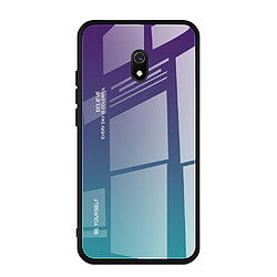 Wewoo Coque Pour Xiaomi Redmi 8A Gradient Color Glass Case Violet