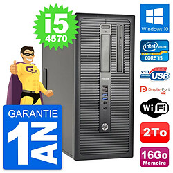 PC Tour HP ProDesk 600 G1 Intel i5-4570 RAM 16Go Disque Dur 2To Windows 10 Wifi - Occasion