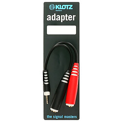 Adaptateur Y 2x Jacks femelles TS / mini-Jack mâle TRS Klotz