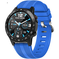 Chrono Smartwatch Homme GPS Homme Montre Smart Watch Femme pour Android iOS IP67 Homme Sport Montre Smart Watch Femme(Bleu)