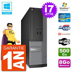 PC Dell 3020 SFF Intel i7-4770 RAM 8Go Disque 500Go Graveur DVD Wifi W7 - Occasion