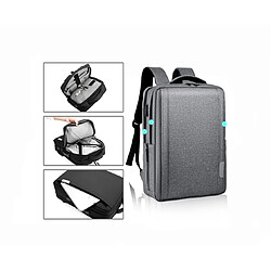 Avis 15,6 pouces sac à dos imperméable sac d'ordinateur portable sac anti-vol sac à dos avec le sac de chargement USB mot de passe verrouillé-gris