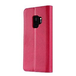 Avis Wewoo Coque Pour Galaxy S9 LC.IMEEKE étui en cuir à rabat à texture de veau avec support et fentes cartes et portefeuille rose rouge