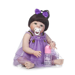 Universal Poupée bébé régénérée quai silicone souple 22/55 cm réaliste poupée jeune fille mariée. pas cher