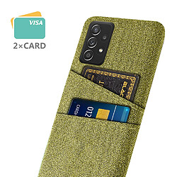 Coque en TPU antichoc avec porte-cartes jaune pour votre Samsung Galaxy A72 4G/5G