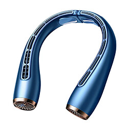 Avis Ventilateur de Cou USB Ventilateur de Tour de Cou Turbo Sans Lame Rechargeable Muet Ventilateur d'Extérieur Portable Pour La Maison Ventilateur De Refroidissement Pliant Bleu