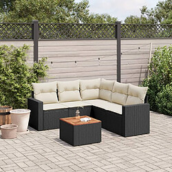 Maison Chic Salon de jardin 6 pcs avec coussins | Ensemble de Table et chaises | Mobilier d'Extérieur noir résine tressée -GKD93283