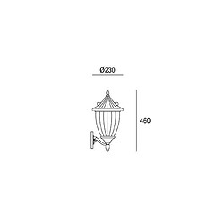 Leds C4 Applique de jardin ADUR L230 1 Ampoule