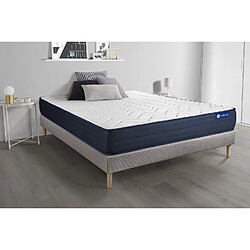 ACTISOM Ensemble matelas ACTILATEX LIFE 160x200 Latex et Mémoire de forme 5zones de confort + sommier KIT gris