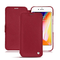 Housse cuir Apple iPhone 8 - Rabat horizontal - Rouge passion ( Pantone #a6192e ) - NOREVE