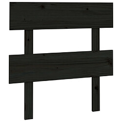 Maison Chic Tête de lit scandinave,Meuble de chambre Noir 103,5x3x81 cm Bois massif de pin -MN75704