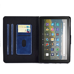 Etui en PU avec support et porte-cartes pour votre Amazon Fire HD 8 (2020) - bleu