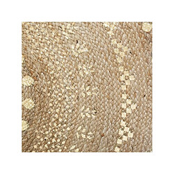 Acheter Atmosphera, Createur D'Interieur Tapis en jute à motifs - D. 115 cm - Beige et Doré