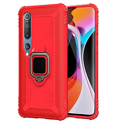 Coque en TPU résistant aux chutes avec béquille rouge pour votre Xiaomi Mi 10/Mi 10 Pro