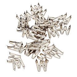 30 pcs en alliage d'argent lettre alphabet bricolage griffe rivets pour accessoires de couture M pas cher